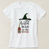 魔女の道ワインハロウィーンTシャツ Tシャツ (デザイン正面)