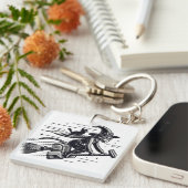 魔女の邪悪な速いハロウィーン脱出！ キーホルダー (正面右)