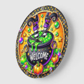 魔女の醸造へようこそ ラージ壁時計 (傾斜)