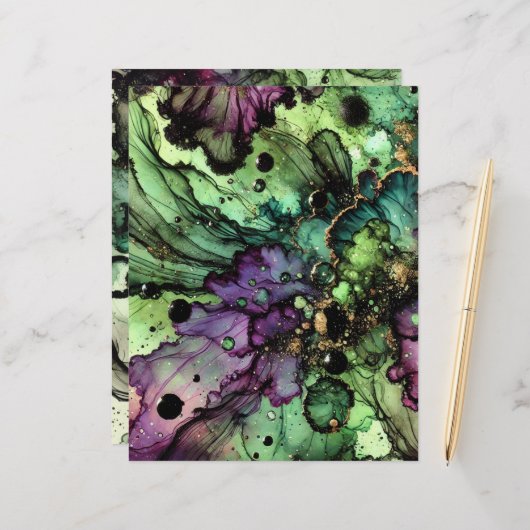 魔女の醸造ハロウィンアルコールインクスクラップブック (正面/裏面インサイチュ)