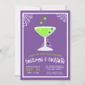 魔女の醸造ハロウィンカクテルコスチュームパーティー マグネット招待状 (正面)