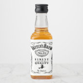 魔女の醸造ハロウィンファミリー名モノグラムおもしろい リキュールボトルラベル (正面)