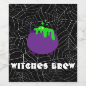 魔女の醸造ワインラベル、ハローウィンパーティギフト ワインラベル (シングルラベル)
