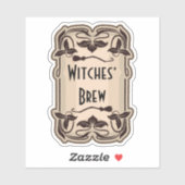 魔女の醸造薬用垂直ラベル シール (シート)