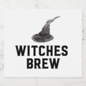 魔女の醸造 |ハッピーハローウィン | Witches Hat ビールラベル (シングルラベル)