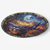 魔女の釜ステンドグラス ペーパープレート (アングル)