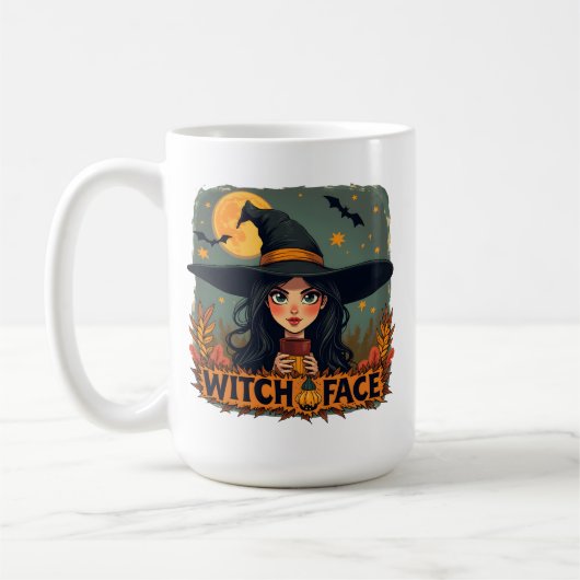 魔女の顔 コーヒーマグカップ (左)