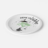 魔女の飲み干せ！ハロウィン ブライズシャワーのカクテル ペーパープレート (アングル)