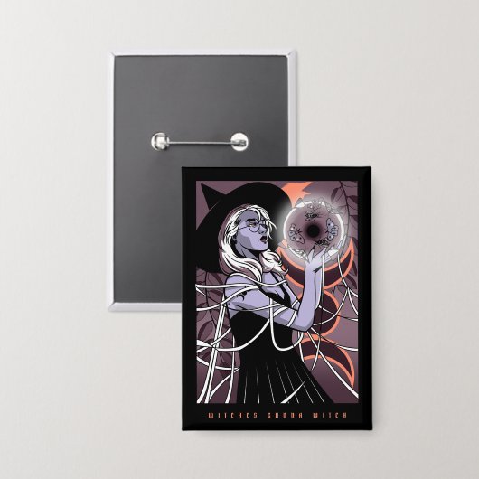 魔女の魔女のボタン – Mystic Witchy 缶バッジ (正面/裏面)
