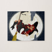 魔女の魔女ほうき箒 ジグソーパズル (横)