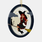 魔女の魔女ほうき箒 セラミックオーナメント (右)