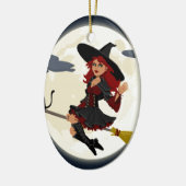 魔女の魔女ほうき箒 セラミックオーナメント (左)