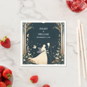 魔女の魔法の夢の神秘的な星ムーン結婚ズ スタンダードカクテルナプキン (インサイチュ)