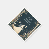 魔女の魔法の夢の神秘的な星ムーン結婚ズ スタンダードカクテルナプキン (角)