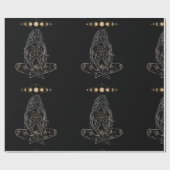 魔女の魔術オカルト黒金ゴールドウィッカ信者 ラッピングペーパー (フラット)