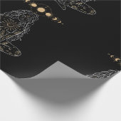 魔女の魔術オカルト黒金ゴールドウィッカ信者 ラッピングペーパー (角)