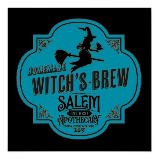 魔女のBREW面白いハロウィーン ポスター (正面)