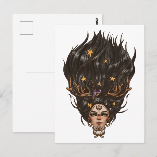 魔女はがき ポストカード (正面/裏面)