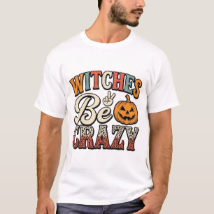 魔女はクレイジーヴィンテージ・ハロウィンTシャツデザイン_1 Tシャツ