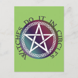 「魔女はグルグルでやる」かわいい異教のデザイン ポストカード