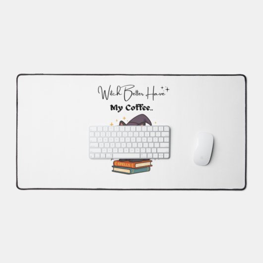 魔女はコーヒーのTクラシックシャツを持った方がいい デスクマット (キーボード&マウス)