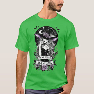 魔女はコーヒーを飲むほうがいい Tシャツ
