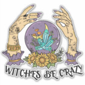 魔女はステッカーで熱狂するきる シール (正面)