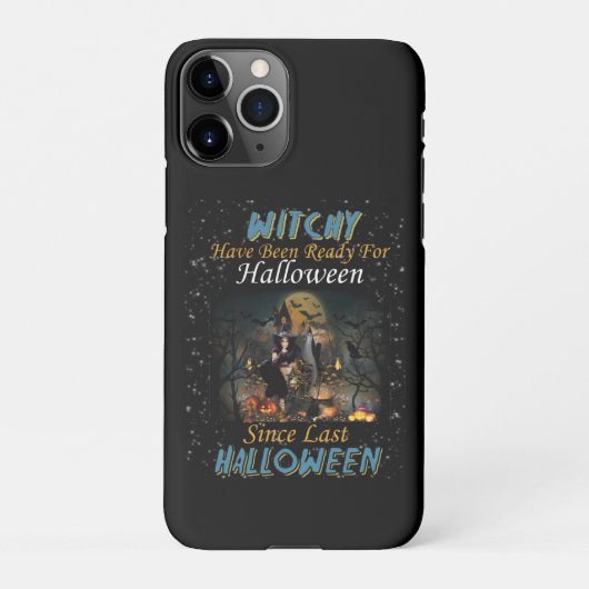 魔女はハロウィンの準備ができている iPhoneケース (裏面)