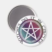 魔女は丸い磁石でそれをする マグネット (正面/裏面)