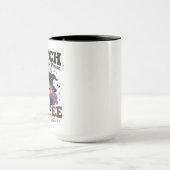 魔女は人ではない コーヒーで動く ブラック ラージ マグカップ (中央)