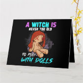 魔女は人形と一緒に年を取り過ぎるこ遊とがない カード (黄色い花)