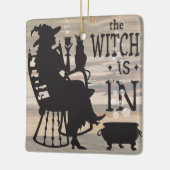 魔女は入/出しリバーシブルドアサイン セラミックオーナメント (左)