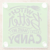 魔女は私のお菓子を持った方がいい ガラスコースター (裏面)