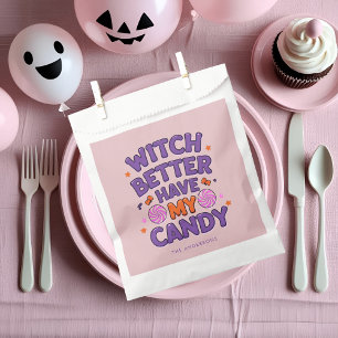魔女は私のお菓子を持った方がいい   キュートパステルハロウィーン フェイバーバッグ