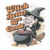 魔女は私のお菓子を持った方がいい シール (正面)