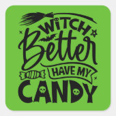 魔女は私のお菓子を持った方がいい スクエアシール (正面)