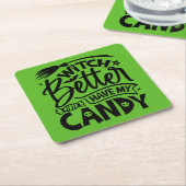 魔女は私のお菓子を持った方がいい スクエアペーパーコースター (アングル)