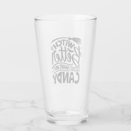 魔女は私のお菓子を持った方がいい タンブラーグラス (裏面)