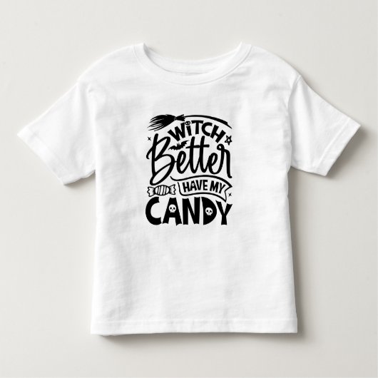 魔女は私のお菓子を持った方がいい トドラーTシャツ (正面)