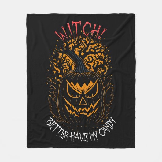 魔女は私のお菓子を持った方がいい フリースブランケット (正面)