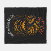 魔女は私のお菓子を持った方がいい フリースブランケット (正面(横))