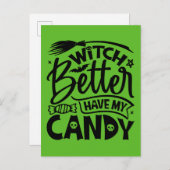 魔女は私のお菓子を持った方がいい ポストカード (正面/裏面)