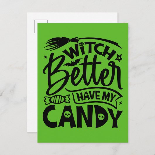 魔女は私のお菓子を持った方がいい ポストカード (正面/裏面)