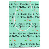 魔女は私のお菓子を持った方がいい | 黒い文字 ミディアムペーパーバッグ (正面)