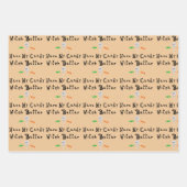 魔女は私のお菓子を持った方がいい | 黒い文字 ラッピングペーパーシート (正面3)