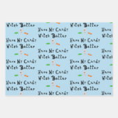 魔女は私のお菓子を持った方がいい | 黒い文字 ラッピングペーパーシート (正面)