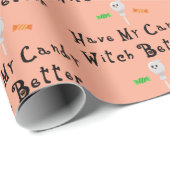 魔女は私のお菓子を持った方がいい | 黒い文字 ラッピングペーパー (ロールコーナー)