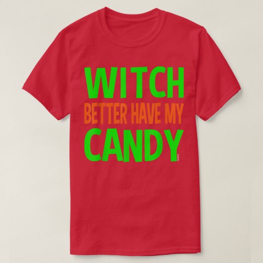 魔女は私のお菓子を持った方がいい Tシャツ (デザイン正面)