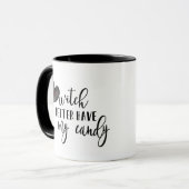 魔女は私のキャンディマグを持っている方がよい マグカップ (正面左)