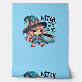 魔女は私のコーヒーおかしなハロウィーンデコールを持っている方が良い 壁紙